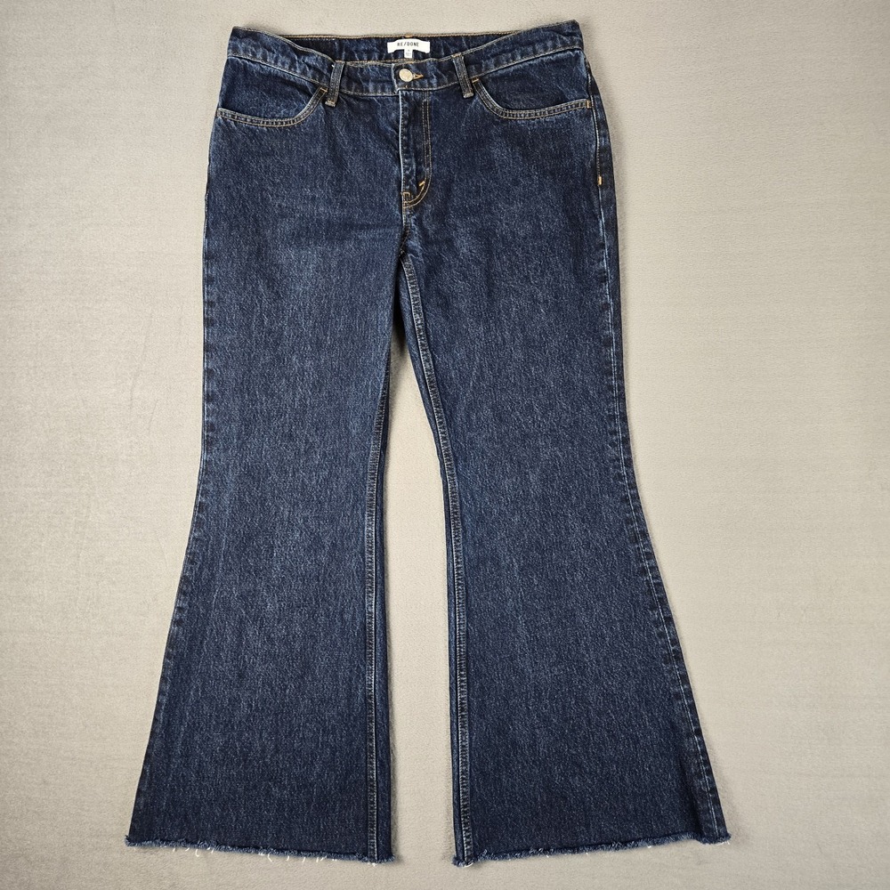 Re/Done Jeans Womens 30 Blue 70s Low Rise Bell Bottom Flare Heritage Boho‎ Retro